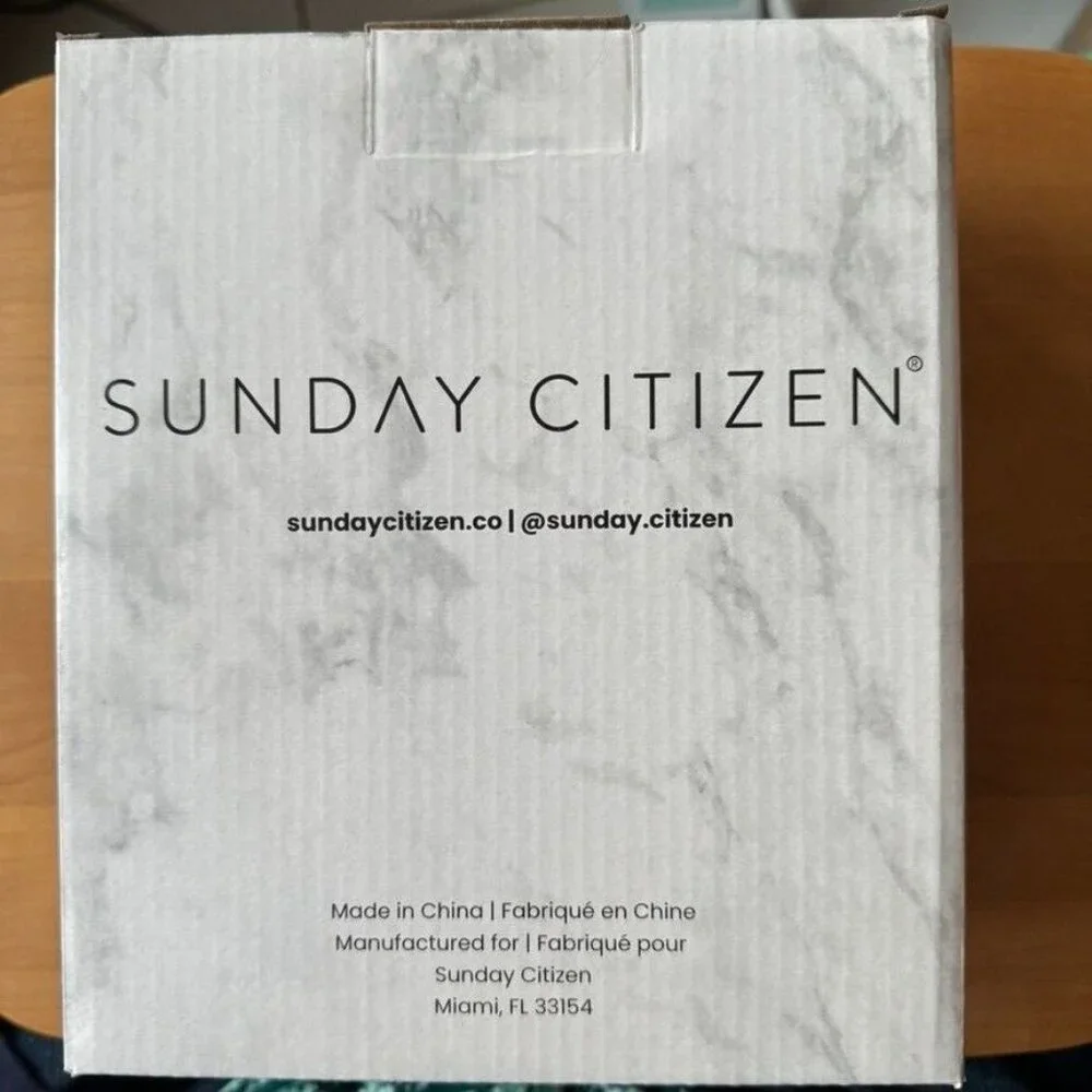 Sunday Citizen Resin Faux Marble Bath Set Soap Dispenser Toothbrush Cup